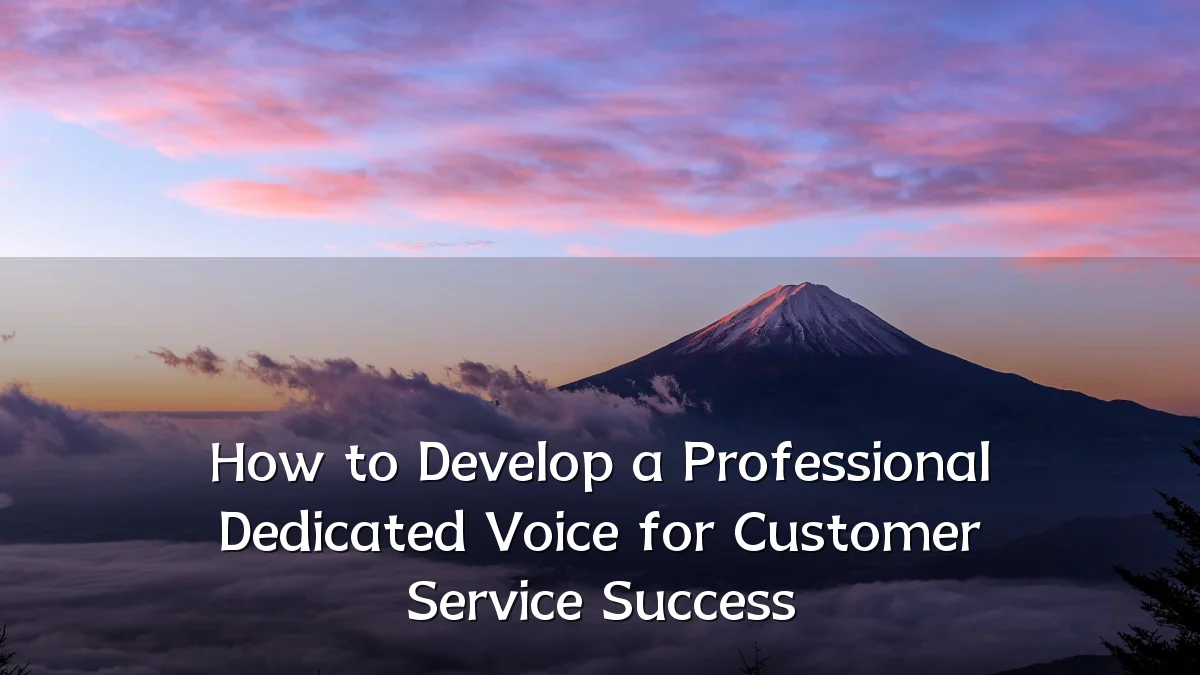 How to Develop a Professional Dedicated Voice for Customer Service Success
