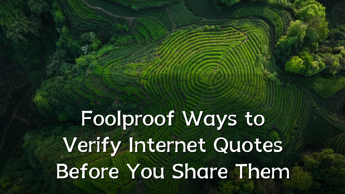 Foolproof Ways to Verify Internet Quotes Before You Share Them