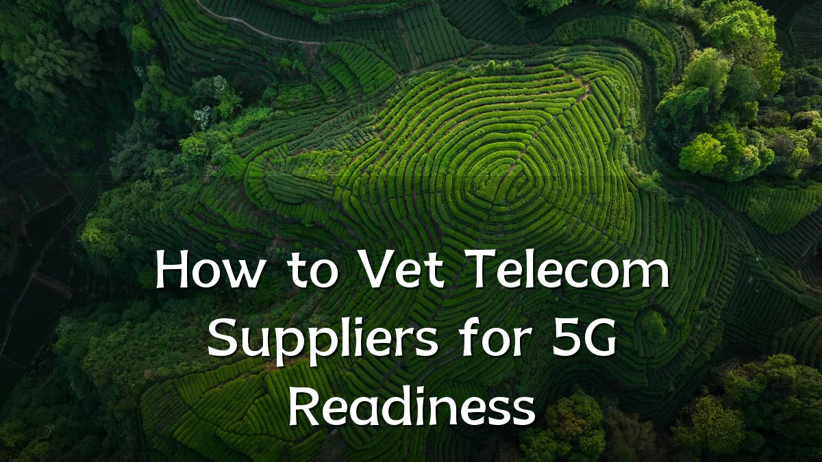 How to Vet Telecom Suppliers for 5G Readiness